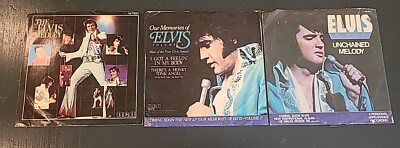 Lot Of 3 Elvis Presley Vinyl 7inch 45rpm Medley, Unchained Melody,Memories Vol 2