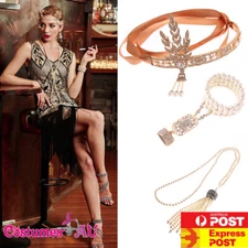 Deluxe Ladies 20s 1920s Roaring Flapper Costume Sequin Gatsby 20's Fancy Dress