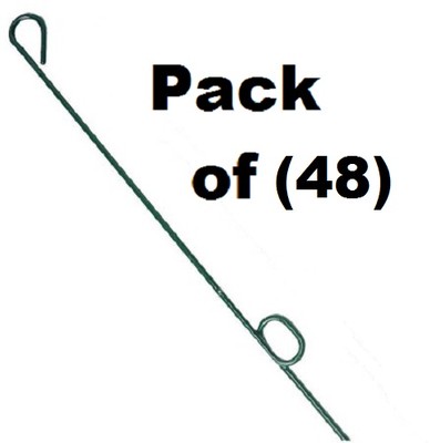 Panacea Products 84171 36'' Green Double Loop Metal Plant Supports - 48 Pack