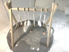 Baby Play Gym, Foldable Wooden Baby Gym With ...