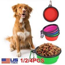 Portable Collapsible Pet Bowl - Travel-Friendly Foldable Dog Food  Water Dish