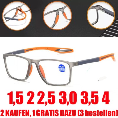 Lesebrille Herren Damen TR90 Leser Brille Lesehilfe Sehhilfe 1,5 2 2,5 3,0 3,5 4