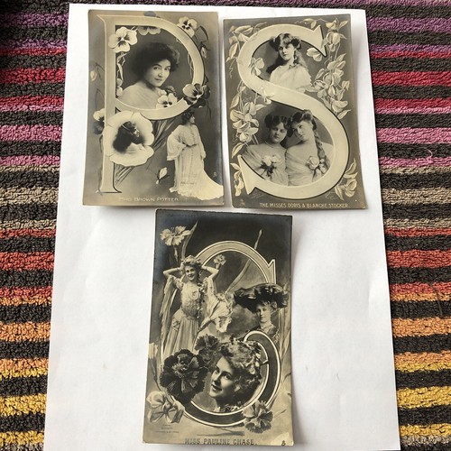 Tucks Vintage Postcard, Flower And Series Bundle Of 3 , Unwritten/Unposted