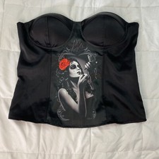 DG Angels Corset Womens XL Padded Dark Romantic Goth Witchy Whimsigoth Bustier
