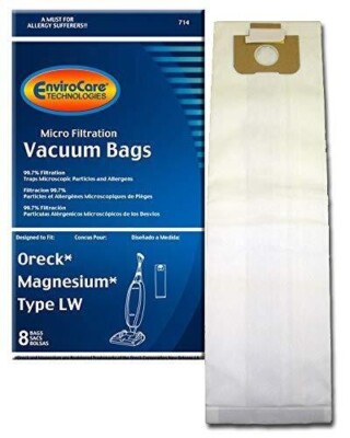 12 Envirocare Type LW Vacuum Bags for Oreck Magnesium LW100 LW1500RS