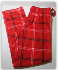 Men's Microfleece Soft Sleep Lounge pajama pants RED PLAID No Tie Wondershop