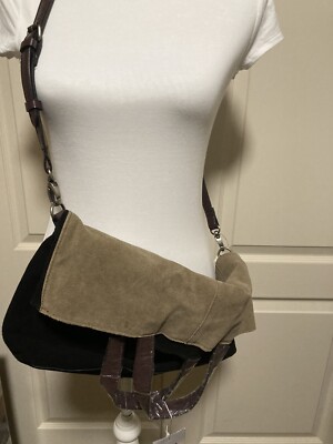Zara suede tote bag crossbody handbag bag brown black