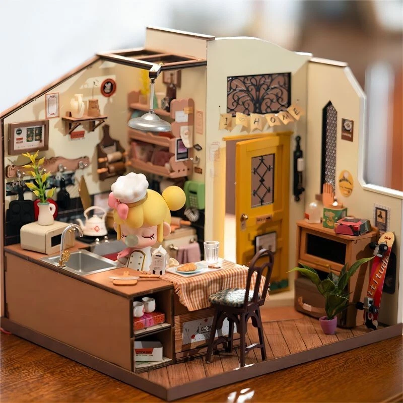 Miniature House Kit Diy Making Building Model Toys By Hand With