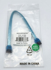 Monoprice 6in SATA 6Gbps Cables UV Blue 8786 MSTA3-10BL