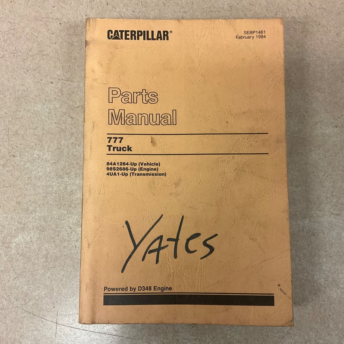 CAT Caterpillar 777 PARTS MANUAL BOOK CATALOG LIST DUMP HAUL TRUCK