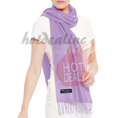 Men Women 100% CASHMERE Plain Scarves Winter Warm Scarf Made in Scotland - Picture 36 of 52