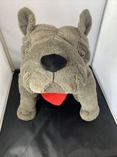Dan Dee French Bulldog Plush Gray Stuffed Animal Dog Red Heart Collar Valentine