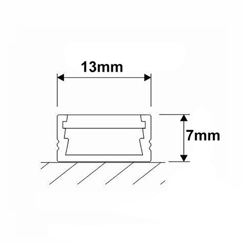 Profilo Alluminio Piatto con inserti 1m per Striscia led BARRA-6-1M - Foto 2 di 7