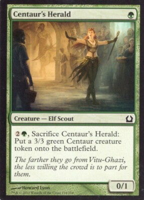 4X CENTAUR'S HERALD 118/274 RETURN TO RAVNICA MTG MAGIC MP X4