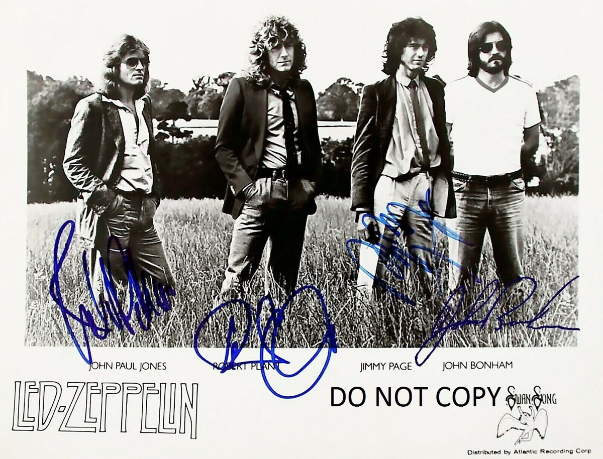LED ZEPPELIN Autographed Signed 8x10 Reprint Photo Robert