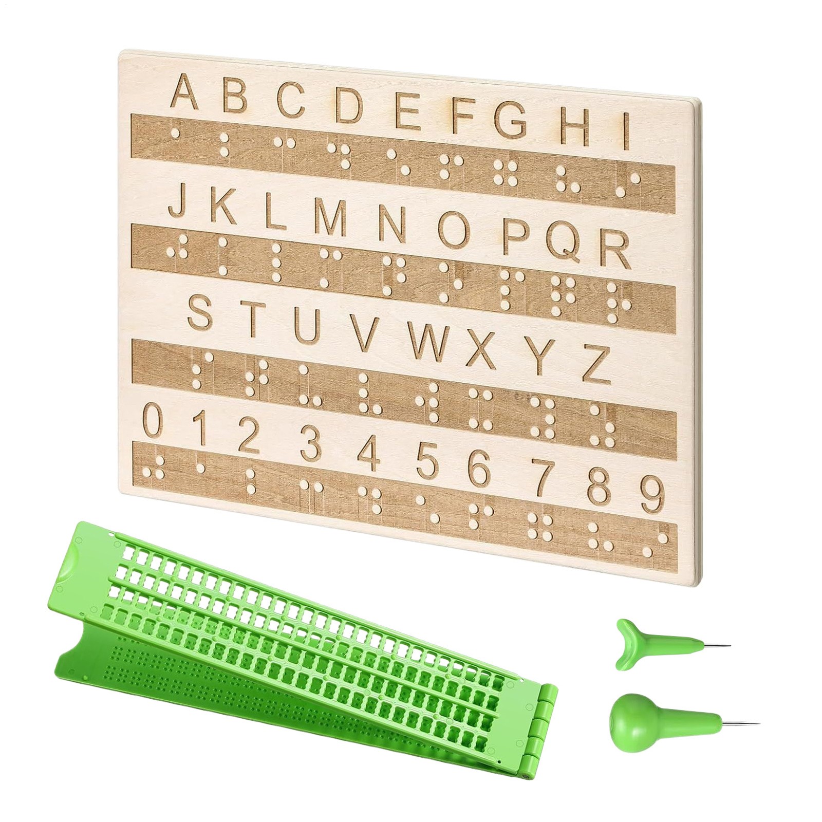 Braille Writer Kit 4 Lines 28 Cells Visual Impairment Aids Braille 