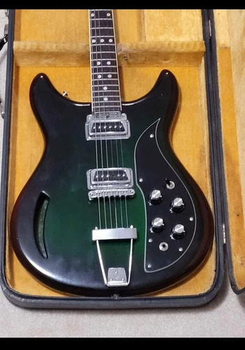 Kustom Electric K200 Guitar 1968 Semi Hollow Body W/ Original HSC - Picture 2 of 10