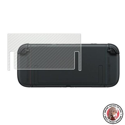NEU ClearView Nintendo Switch 2 [Carbon-Look Clear] Rückseite Schutzfolie Mad...