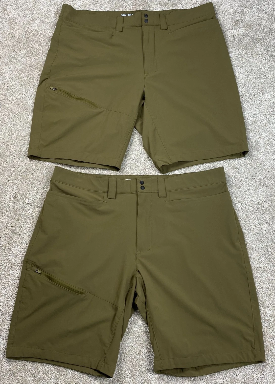 Lot (2) Duluth Alaskan Hardgear Men 38 Roadless Hiking Cargo Shorts Zip Pockets