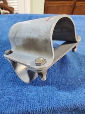 Pipe To Pipe Cross Clamp 2-3/8 To 1.9" OD Galvanize Steel 4-Bolt Freestall Rail 