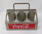 Vintage 1950's Aluminum Coca-Cola Soda Bottle Carrier Caddy