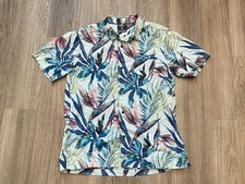 Hurley Shirt Men's L Short Sleeve Button-Up Hawaiian Aloha Floral