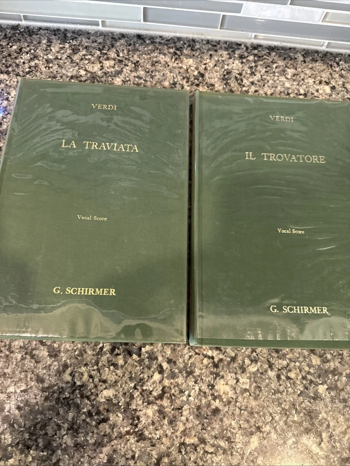 Verdi 🎶 Opera Vocal Score Set 2 HC La Traviata & Il Trovatore  G. Schirmer MINT - Image 2 of 4