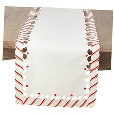 Candy Cane Design Christmas Holiday Table Runner 16"x54"