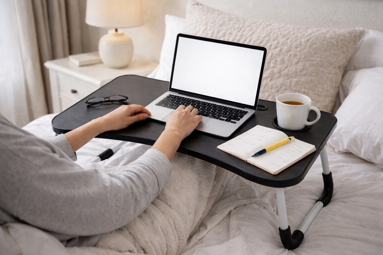 Betttablett Tablettisch Betttisch Frühstückstablett Serviertablett Laptoptisch