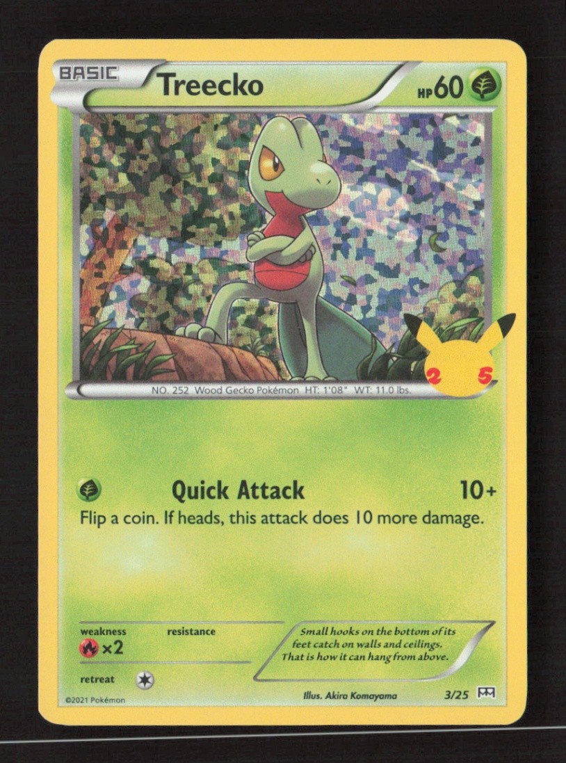 Treecko - 3/25 Holo McDonald's 25th Anniversary Promos 003/025 NM