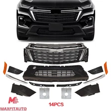 Front Bumper Cover Grille Assembly Kit Set For 2022-2024 Chevrolet Traverse