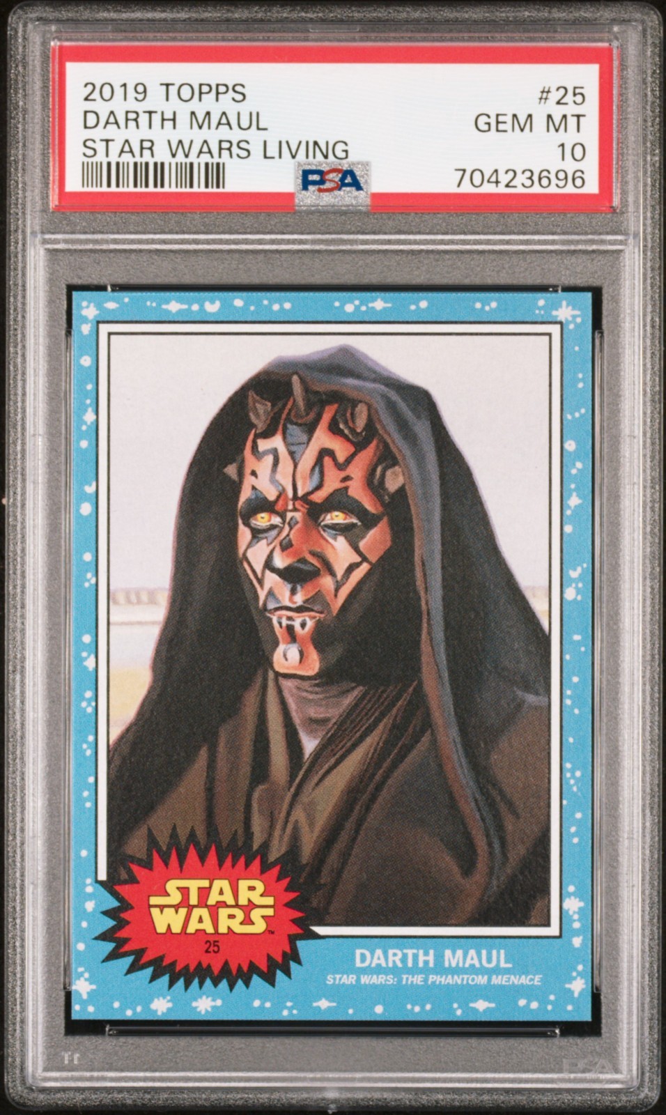 2019 TOPPS DARTH MAUL STAR WARS LIVING #25 PSA 10