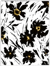 Midnight Bloom Polyester Fabric Floral Pattern Sewing Quilting Craft Bold Print