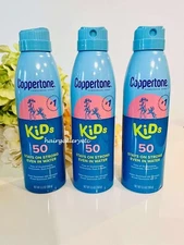 3 Coppertone Kids Sunscreen Spray SPF 50 5.5 oz EXP 2/2027 NEW & FRESH