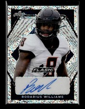 2021 Leaf Flash #PA-RW2 Rodarius Williams Portrait Autographs Navy Blue #/75