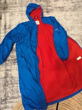 Adoretex Water Resistant Swim Parka Jacket Blue Red Size Adult Unisex XS USED 