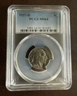 PCGS MS64 1937-D Buffalo Nickel 5C Denver Business Strike Copper