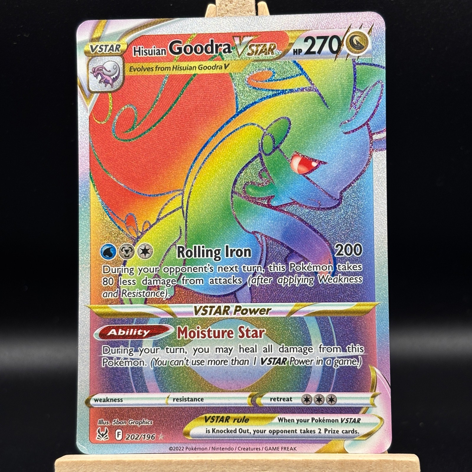 Hisuian Goodra VSTAR 202/196 Secret Rare Lost Origin Rainbow Pokémon TCG NM