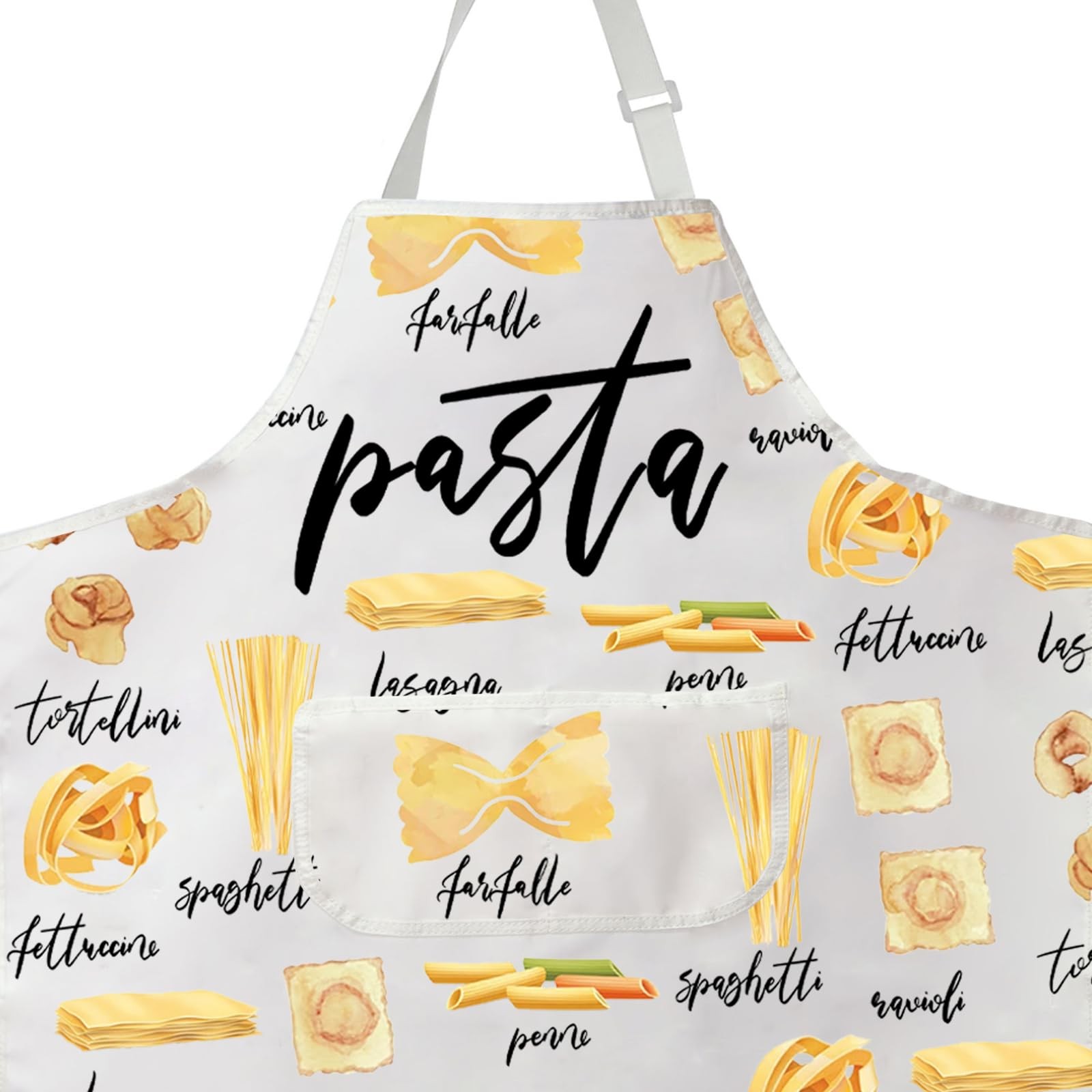 Pasta Kitchen Apron With Pockets Love Eat Gift Italian Spaghetti Food Lover