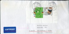 101591) Bund Zd Nr. 2258-2259 Fu&szlig;ball auf FDC, portoger. Luftpost n. Italien
