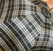 Burberry Long Umbrella Check Charcoal Gray Men Accessory Original Collection