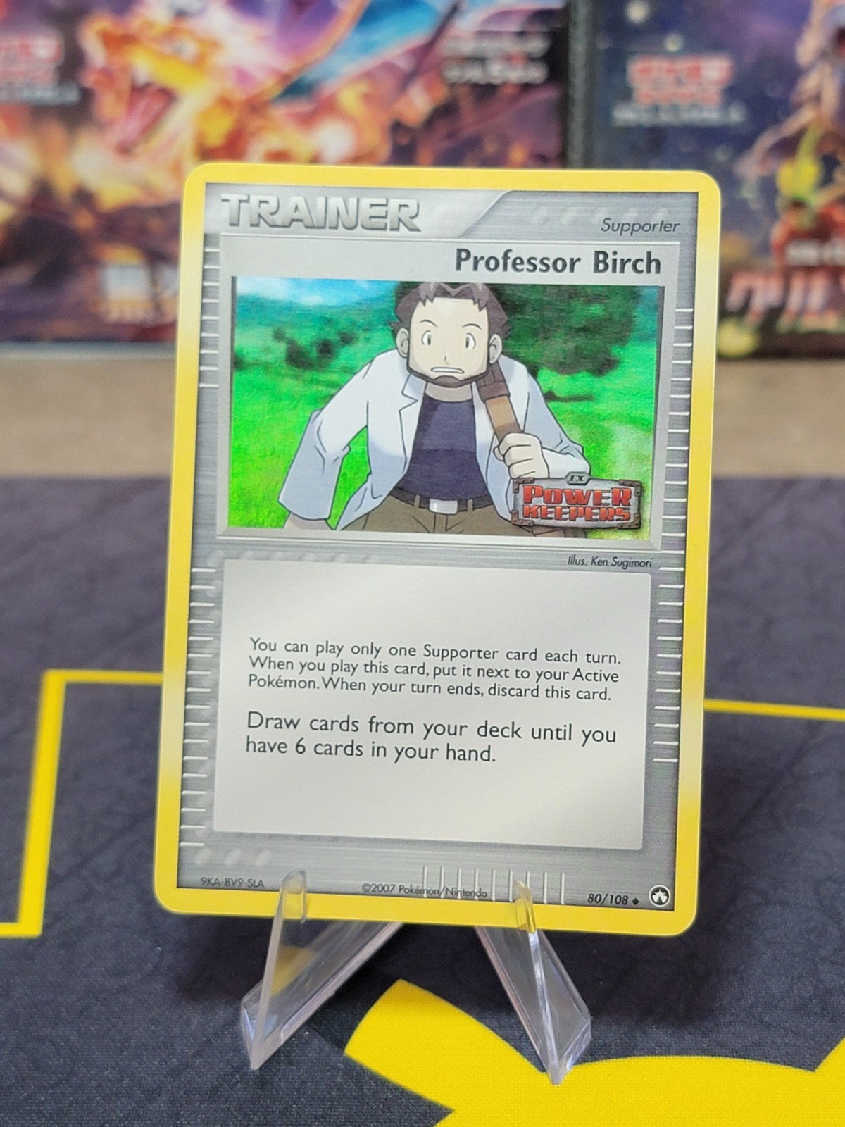 Professor Birch Reverse Holo - 80/108 EX Power Keepers NM/EX - Pokemon Card