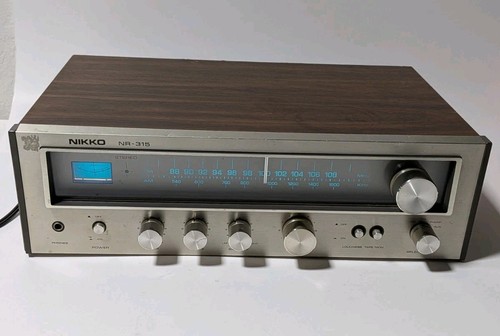 Vintage Nikko NR-315 AM/FM Stereo Receiver Silver Face Tested Working Japan