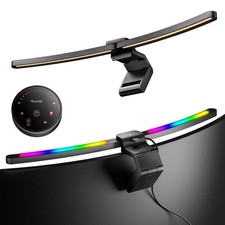 Curved Monitor Light Bar 15 RGB Backlight for 34" Screens, Computer Bar Ligh...
