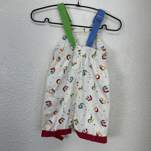 Vtg 90's OshKosh Baby Primary Color Overalls 6/9 Month USA - Picture 9 of 14