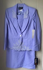 Studio B Women’s Lavender Skirt Suit Church Cocktail Wedding Size 10