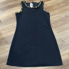 VTG Made In USA Philly California Youth 14 Cheetah Leopard Black Dress Costume