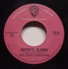 The Everly Brothers - Cathy's Clown - 1960 Pop 45 The Everly Brothers - Cathy's Clown - 1960 Pop 45