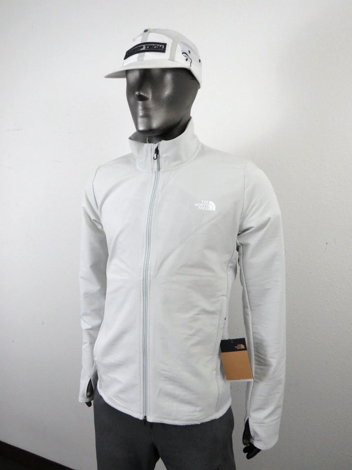 Mens The North Face Treadway Hybrid Futurefleece Fleece Sweater Jacket Grey $129