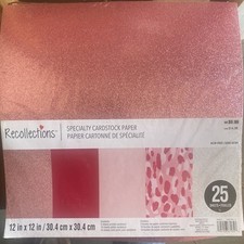 recollections paper pad 12x12. Pink. Specialty Cardstock.